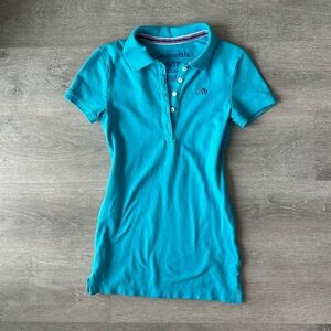 Aeropostale Y2K Preppy blue with purple logo Polo Top